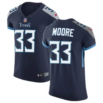Nike A.J. Moore Men's Elite Tennessee Titans Navy Vapor Untouchable Jersey