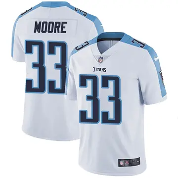 Nike A.J. Moore Men's Limited Tennessee Titans White Vapor Untouchable Jersey