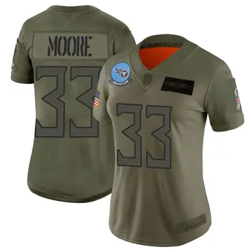 Nike A.J. Moore Women's Limited Tennessee Titans Camo 2019 Salute to Service Jersey