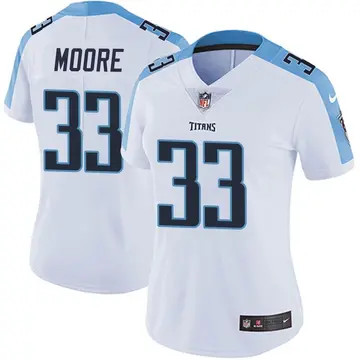 Nike A.J. Moore Women's Limited Tennessee Titans White Vapor Untouchable Jersey
