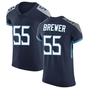 Nike Aaron Brewer Men's Elite Tennessee Titans Navy Vapor Untouchable Jersey