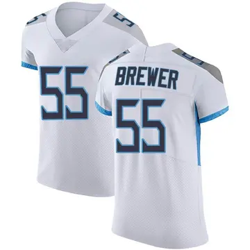Nike Aaron Brewer Men's Elite Tennessee Titans White Vapor Untouchable Jersey