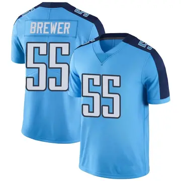 Nike Aaron Brewer Men's Limited Tennessee Titans Light Blue Color Rush Jersey