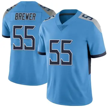 Nike Aaron Brewer Men's Limited Tennessee Titans Light Blue Vapor Untouchable Jersey