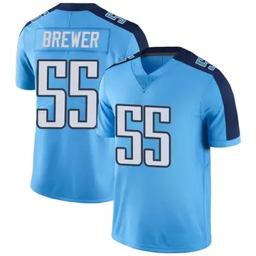 Nike Aaron Brewer Youth Limited Tennessee Titans Light Blue Color Rush Jersey