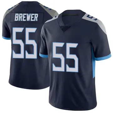 Nike Aaron Brewer Youth Limited Tennessee Titans Navy Vapor Untouchable Jersey