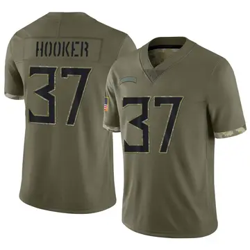 Nike Amani Hooker Men's Limited Tennessee Titans Olive 2022 Salute To Service Jersey