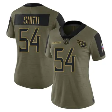 Nike Andre Smith Women's Limited Tennessee Titans Olive 2021 Salute To Service Jersey