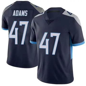 Nike Andrew Adams Men's Limited Tennessee Titans Navy Vapor Untouchable Jersey