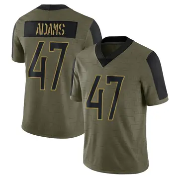 Nike Andrew Adams Men's Limited Tennessee Titans Olive 2021 Salute To Service Jersey