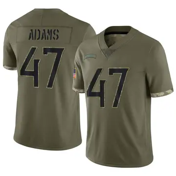 Nike Andrew Adams Men's Limited Tennessee Titans Olive 2022 Salute To Service Jersey
