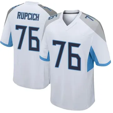 Nike Andrew Rupcich Men's Game Tennessee Titans White Jersey