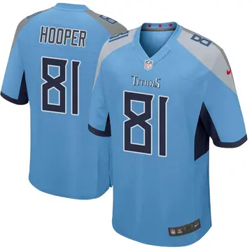 Nike Austin Hooper Men's Game Tennessee Titans Light Blue Jersey