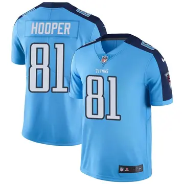 Nike Austin Hooper Men's Limited Tennessee Titans Light Blue Color Rush Jersey