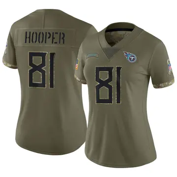 Nike Austin Hooper Women's Limited Tennessee Titans Olive 2022 Salute To Service Jersey