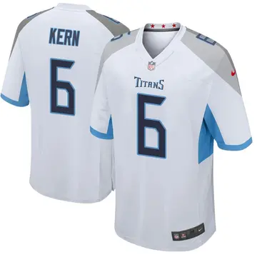 Nike Brett Kern Youth Game Tennessee Titans White Jersey