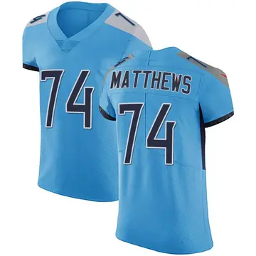 Nike Bruce Matthews Men's Elite Tennessee Titans Light Blue Team Color Vapor Untouchable Jersey