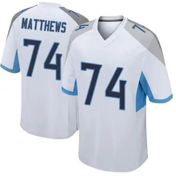 Nike Bruce Matthews Youth Game Tennessee Titans White Jersey
