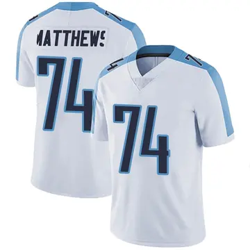 Nike Bruce Matthews Youth Limited Tennessee Titans White Vapor Untouchable Jersey