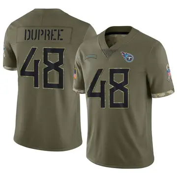Nike Bud Dupree Youth Limited Tennessee Titans Olive 2022 Salute To Service Jersey