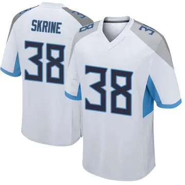 Nike Buster Skrine Men's Game Tennessee Titans White Jersey