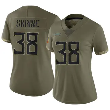 Nike Buster Skrine Women's Limited Tennessee Titans Olive 2022 Salute To Service Jersey