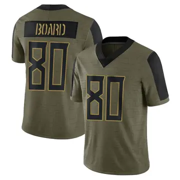 Nike C.J. Board Men's Limited Tennessee Titans Olive 2021 Salute To Service Jersey