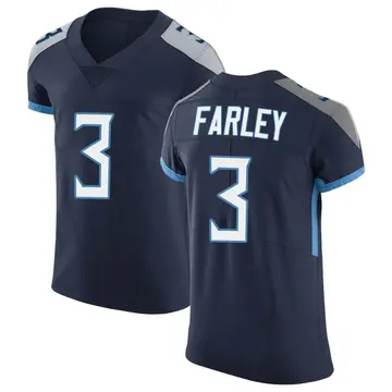 Nike Caleb Farley Men's Elite Tennessee Titans Navy Vapor Untouchable Jersey