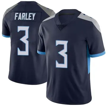 Nike Caleb Farley Men's Limited Tennessee Titans Navy Vapor Untouchable Jersey
