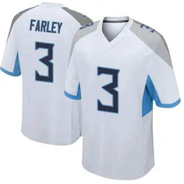 Nike Caleb Farley Youth Game Tennessee Titans White Jersey
