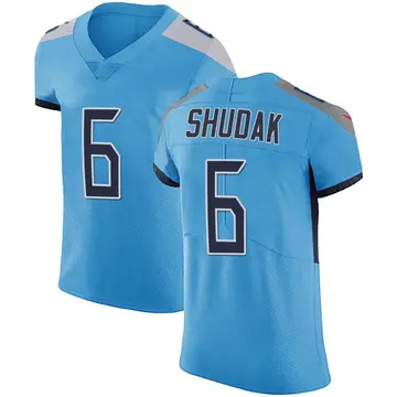 Nike Caleb Shudak Men's Elite Tennessee Titans Light Blue Team Color Vapor Untouchable Jersey