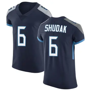 Nike Caleb Shudak Men's Elite Tennessee Titans Navy Vapor Untouchable Jersey