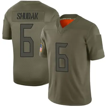 Nike Caleb Shudak Men's Limited Tennessee Titans Camo 2019 Salute to Service Jersey