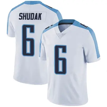 Nike Caleb Shudak Men's Limited Tennessee Titans White Vapor Untouchable Jersey