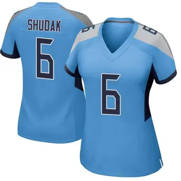 Nike Caleb Shudak Women's Game Tennessee Titans Light Blue Jersey