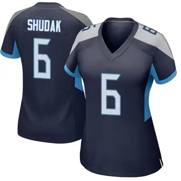 Nike Caleb Shudak Women's Game Tennessee Titans Navy Jersey