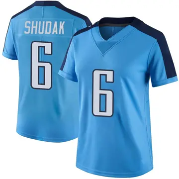 Nike Caleb Shudak Women's Limited Tennessee Titans Light Blue Color Rush Jersey