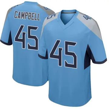 Nike Chance Campbell Men's Game Tennessee Titans Light Blue Jersey