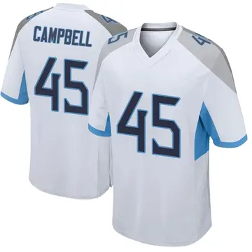 Nike Chance Campbell Youth Game Tennessee Titans White Jersey