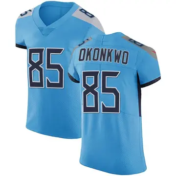 Nike Chigoziem Okonkwo Men's Elite Tennessee Titans Light Blue Team Color Vapor Untouchable Jersey