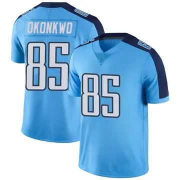Nike Chigoziem Okonkwo Youth Limited Tennessee Titans Light Blue Color Rush Jersey