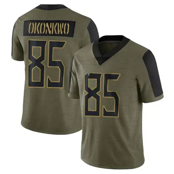 Nike Chigoziem Okonkwo Youth Limited Tennessee Titans Olive 2021 Salute To Service Jersey