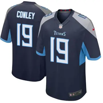 Nike Chris Conley Youth Game Tennessee Titans Navy Jersey