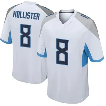 Nike Cody Hollister Men's Game Tennessee Titans White Jersey