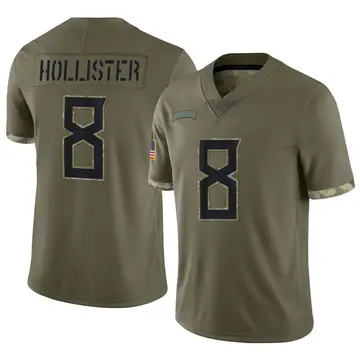 Nike Cody Hollister Men's Limited Tennessee Titans Olive 2022 Salute To Service Jersey