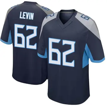 Nike Corey Levin Men's Game Tennessee Titans Navy Jersey