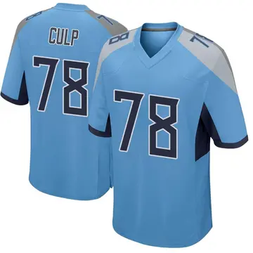 Nike Curley Culp Men's Game Tennessee Titans Light Blue Jersey