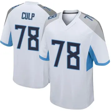 Nike Curley Culp Men's Game Tennessee Titans White Jersey