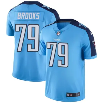 Nike Curtis Brooks Men's Limited Tennessee Titans Light Blue Color Rush Jersey