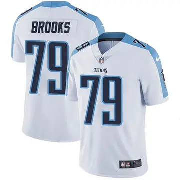 Nike Curtis Brooks Men's Limited Tennessee Titans White Vapor Untouchable Jersey